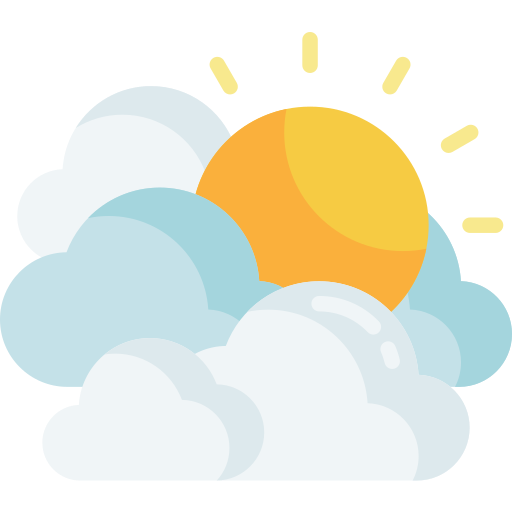 few clouds